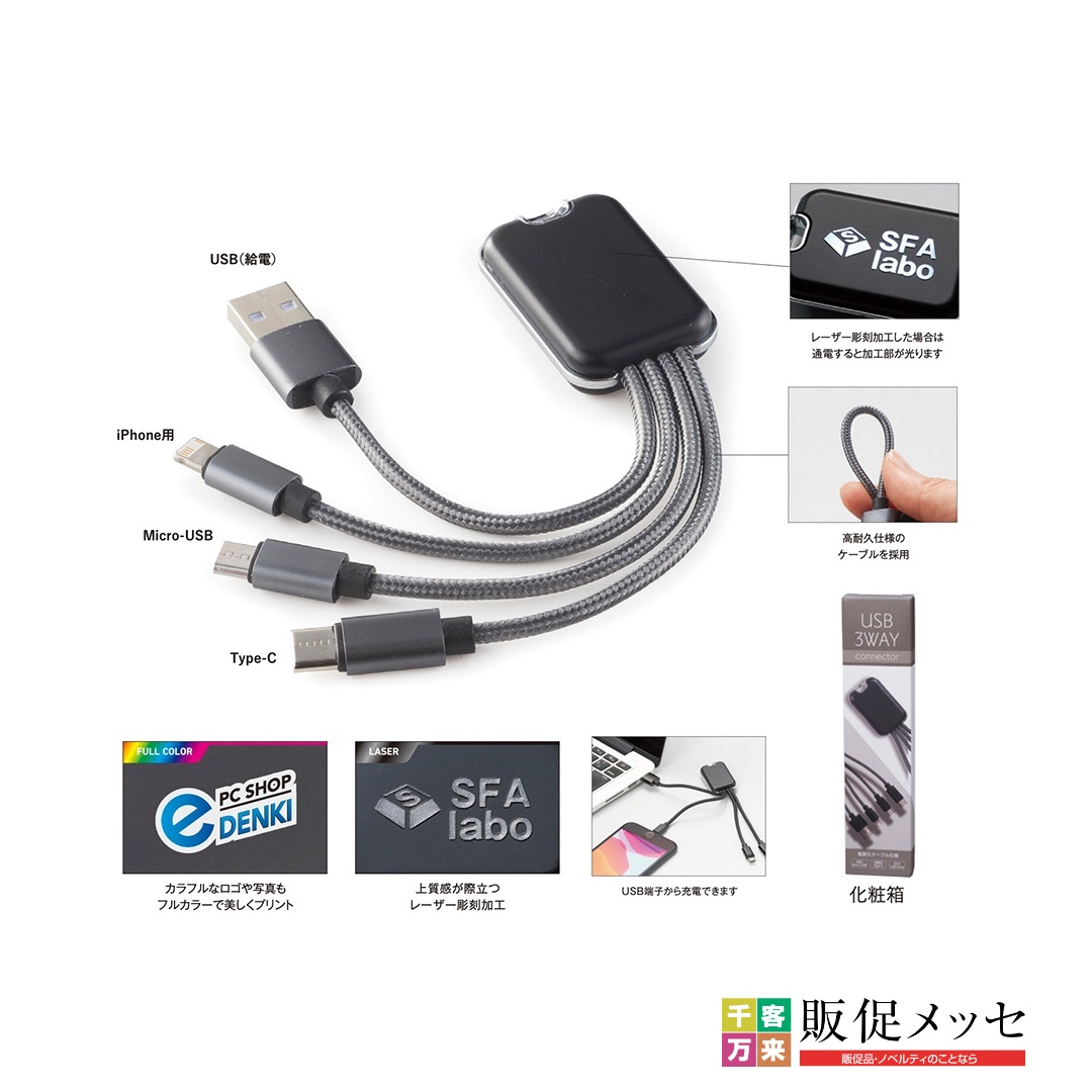 USB 3WAYコネクター